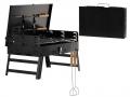 Hopfällbar grill med kol 44x23x48 cm